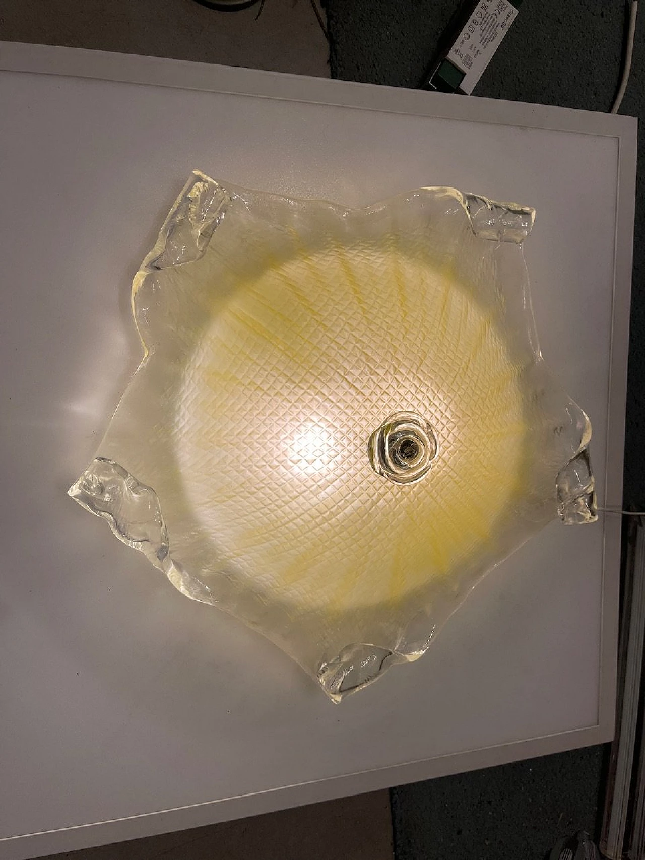 Coppia di lampade in vetro di Murano, anni '80 7