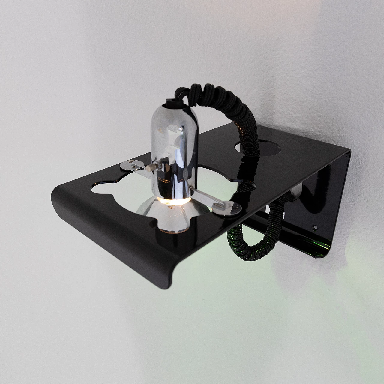 Applique Squadra nera di Ezio Didone per Valenti, anni '70 7