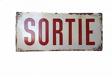 Enamelled sign of a French railway station, 1930s