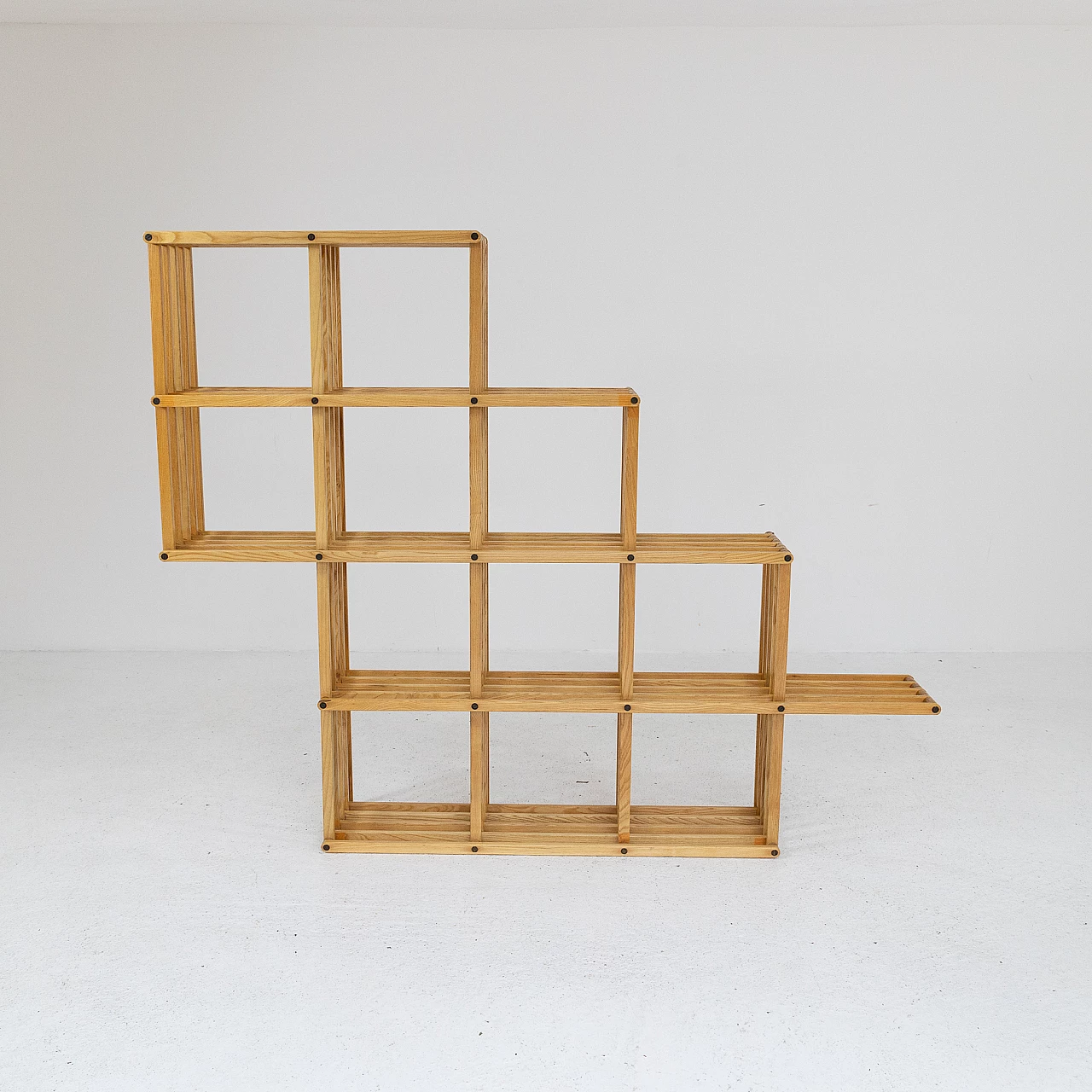 Multifunctional adjustable ash bookcase by Pool Shop, 1970s 1