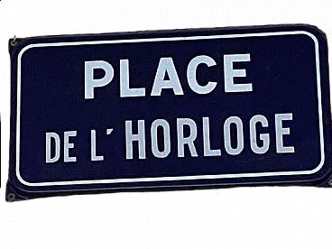 Insegna smaltata per piazza, anni '50