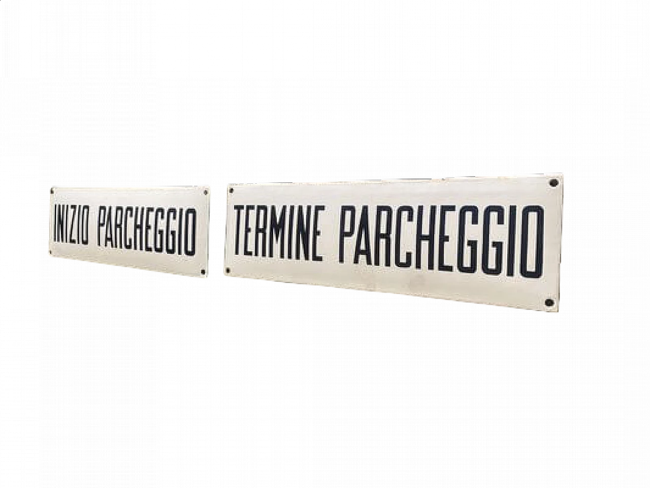 Pair of enamelled signs, 1950s 3