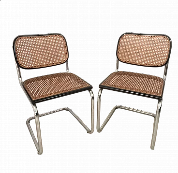 Coppia di sedie in stile Cesca, anni '60