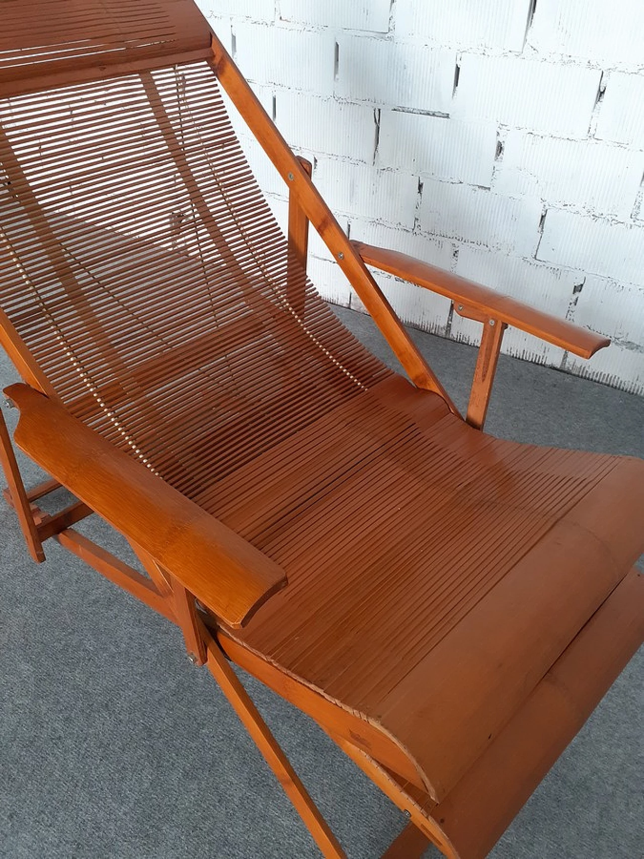 Bamboo chaise lounge, 1960s 9