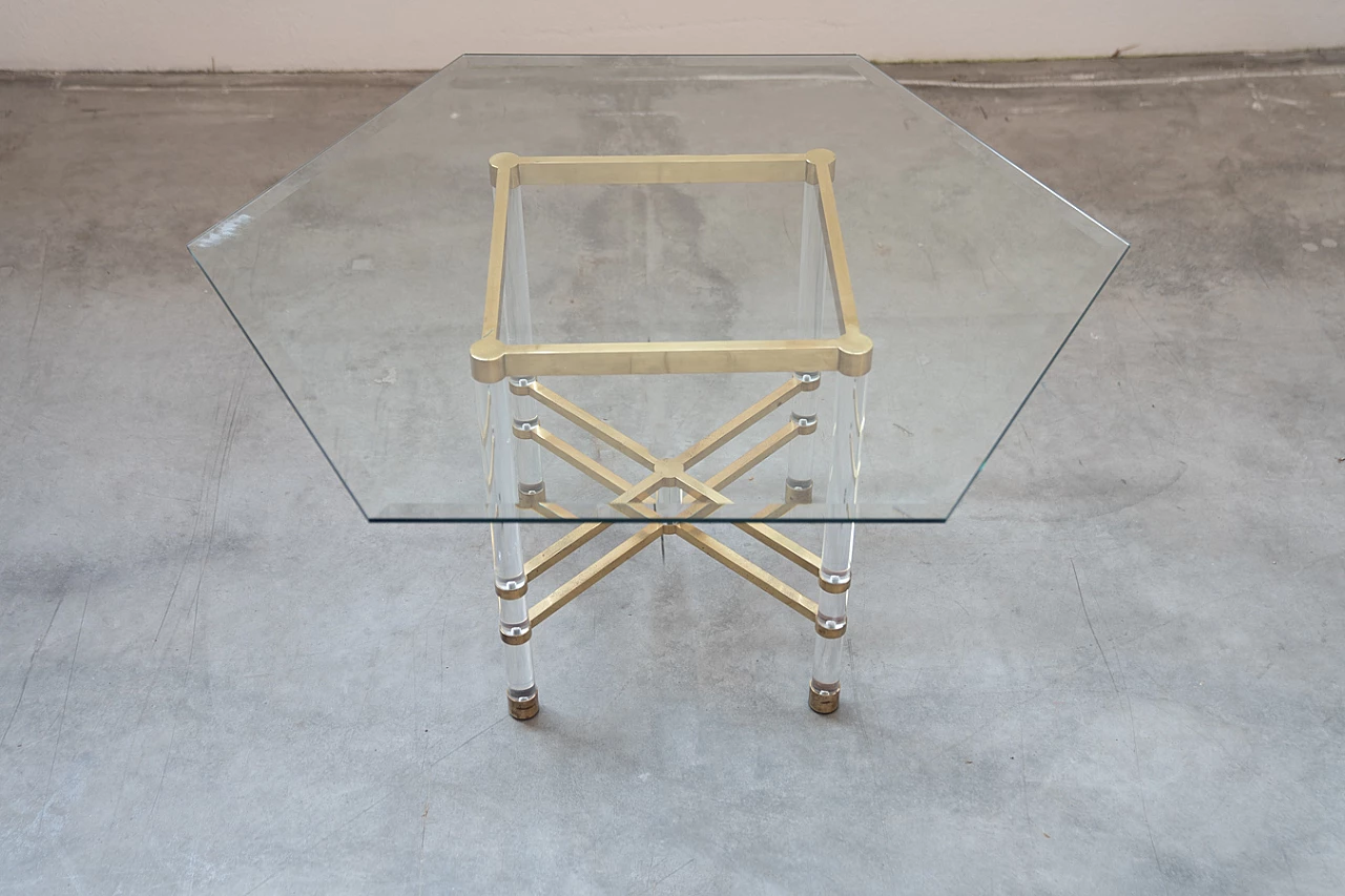 Glass table by Sandro Petti for Angolometallarte, 1970s 2
