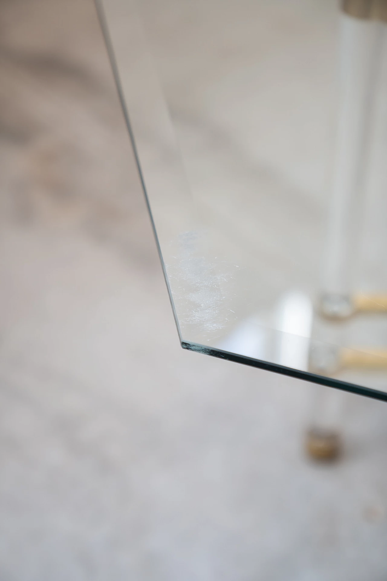 Glass table by Sandro Petti for Angolometallarte, 1970s 6