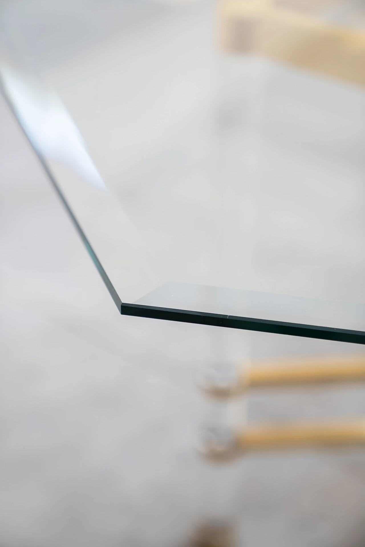 Tavolo in vetro di Sandro Petti per Angolometallarte, anni '70 18