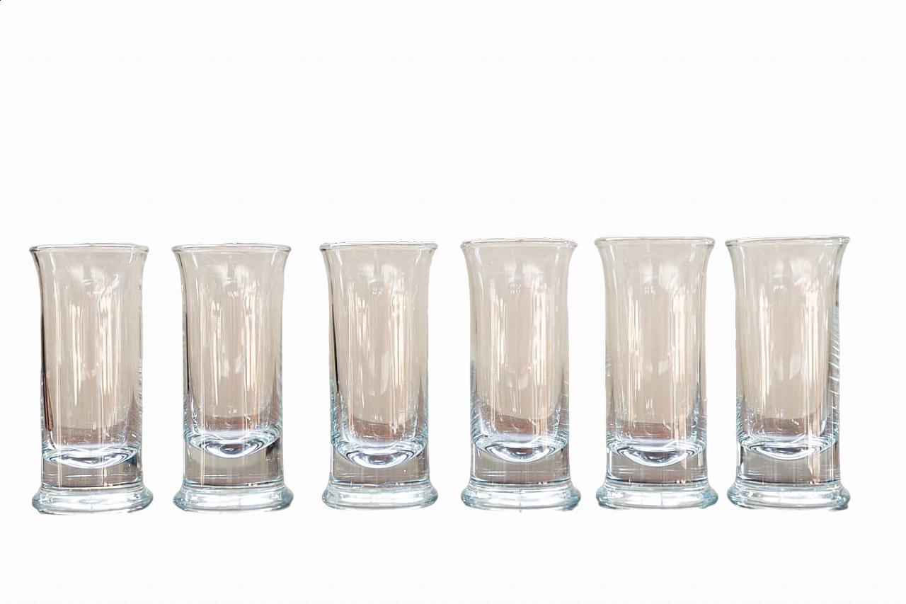 6 Tall crystal liquor glasses, 1970s 7