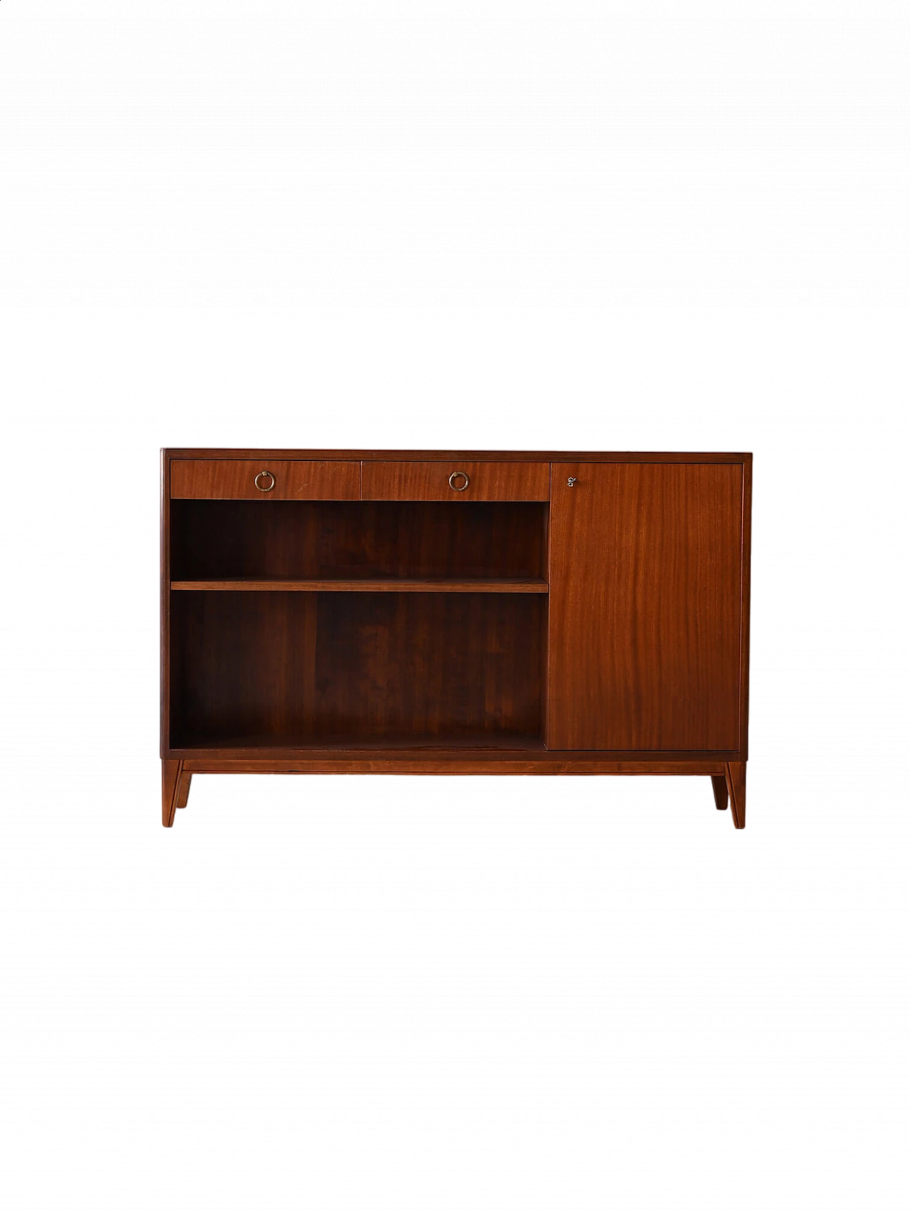 Art Deco mahogany bookcase with drawers, 1950s 12