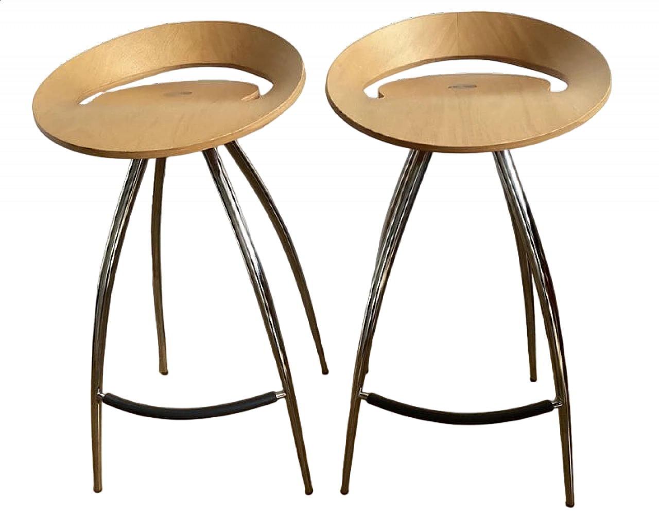 Pair of Lyra beech stools by Design Group for Magis, 1990 9
