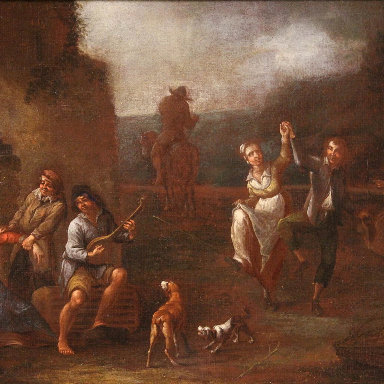 Bambocciante, oil on canvas, 17th century 1