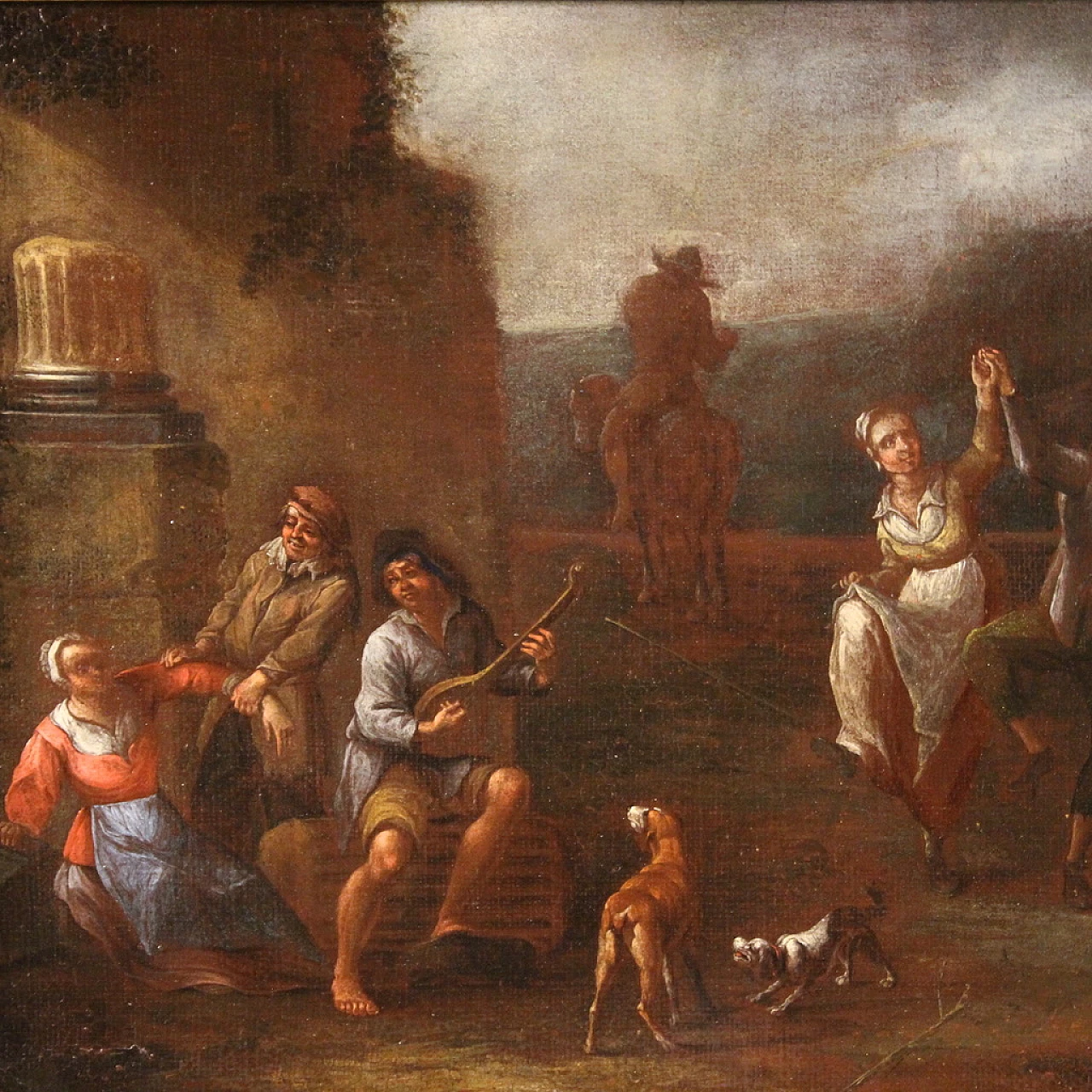 Bambocciante, oil on canvas, 17th century 5