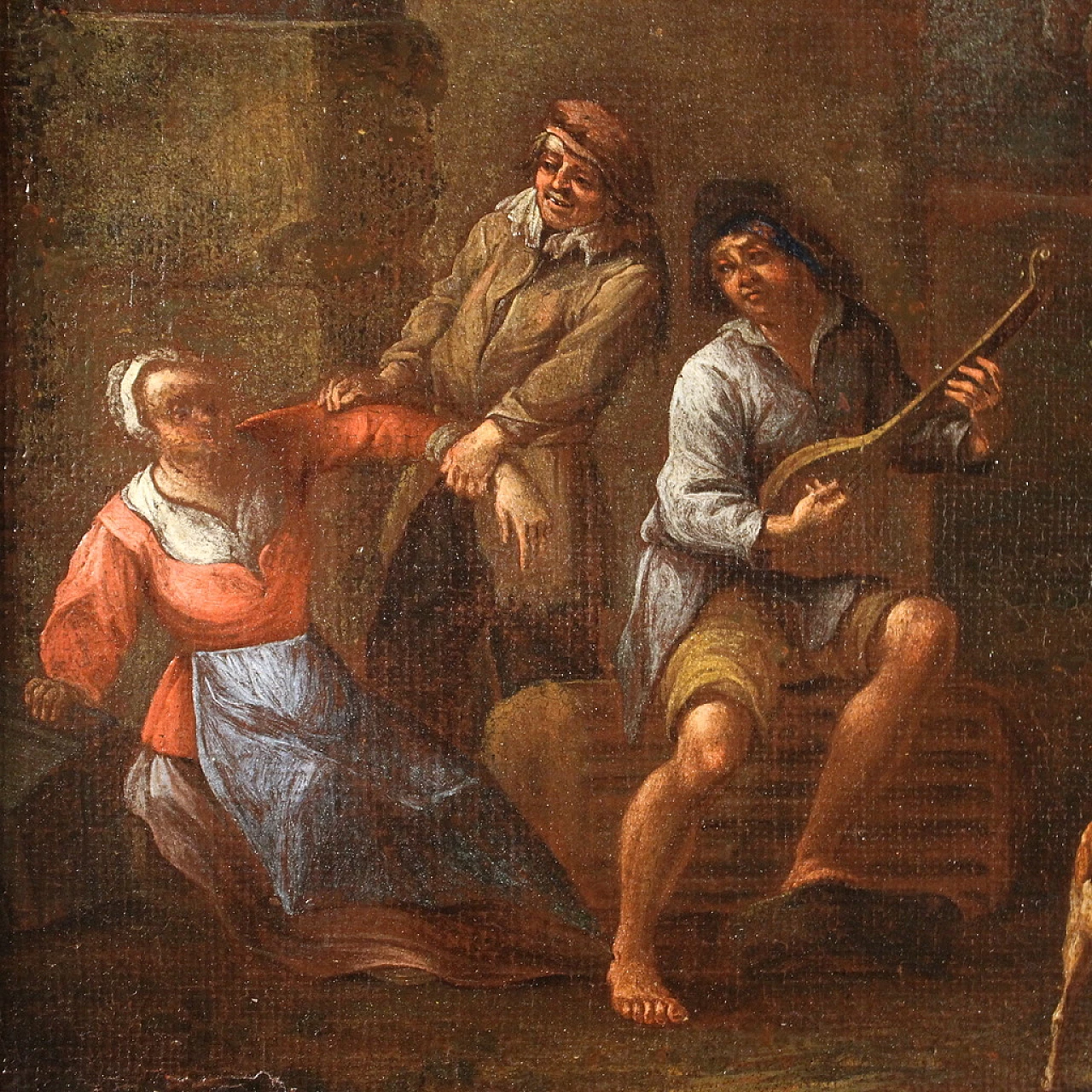 Bambocciante, oil on canvas, 17th century 10