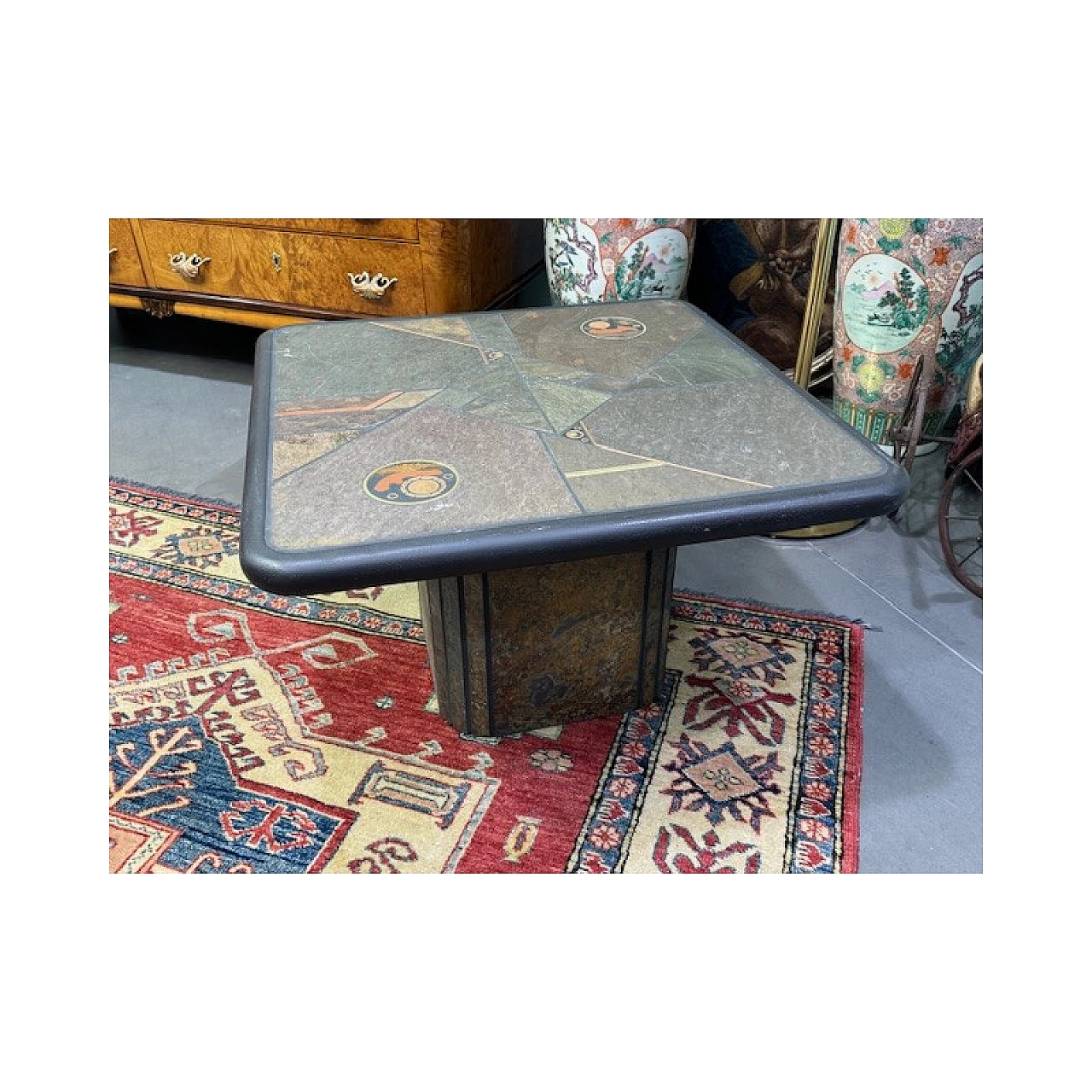 Brutalist stone coffee table by Paul Kingma, 1970s 2