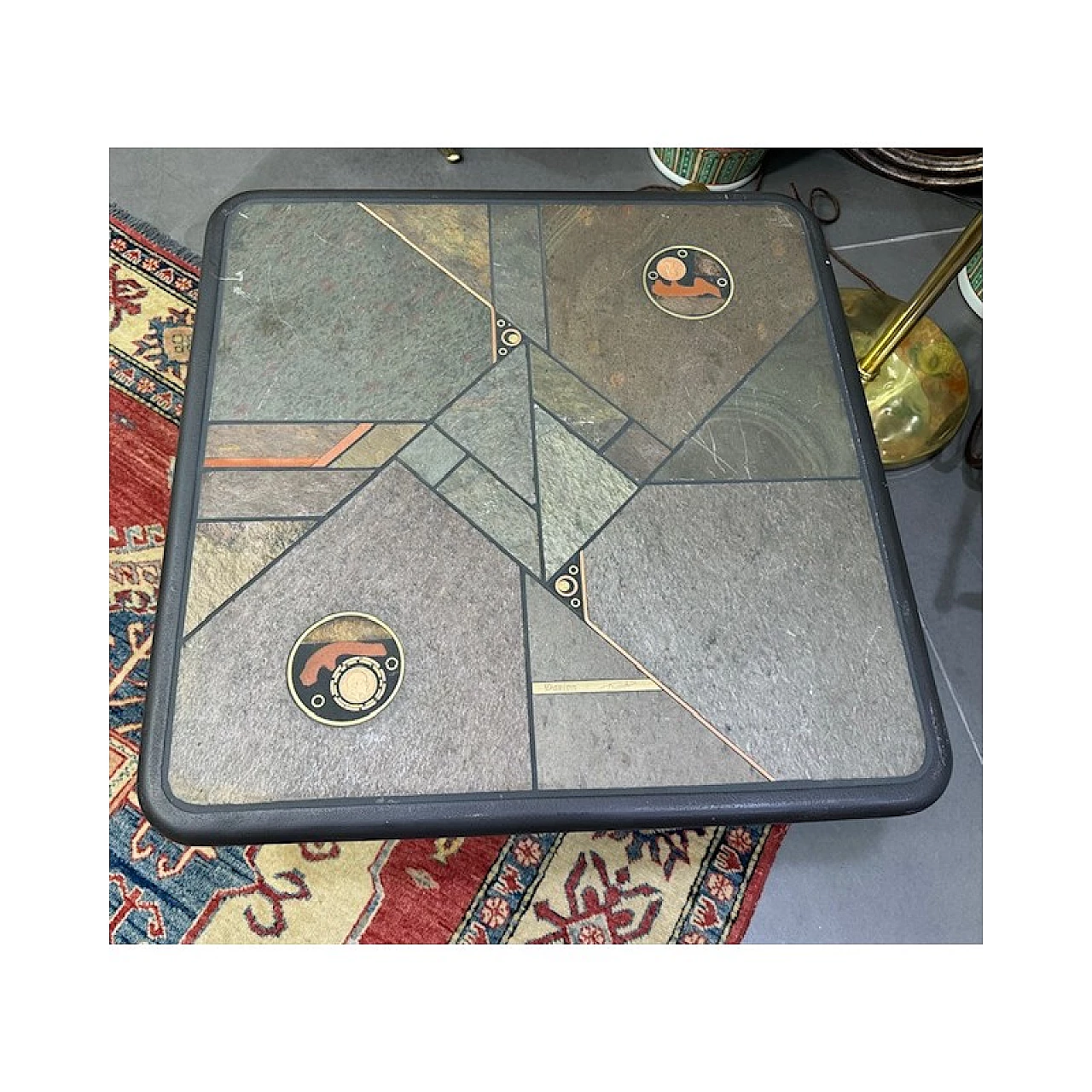 Brutalist stone coffee table by Paul Kingma, 1970s 4