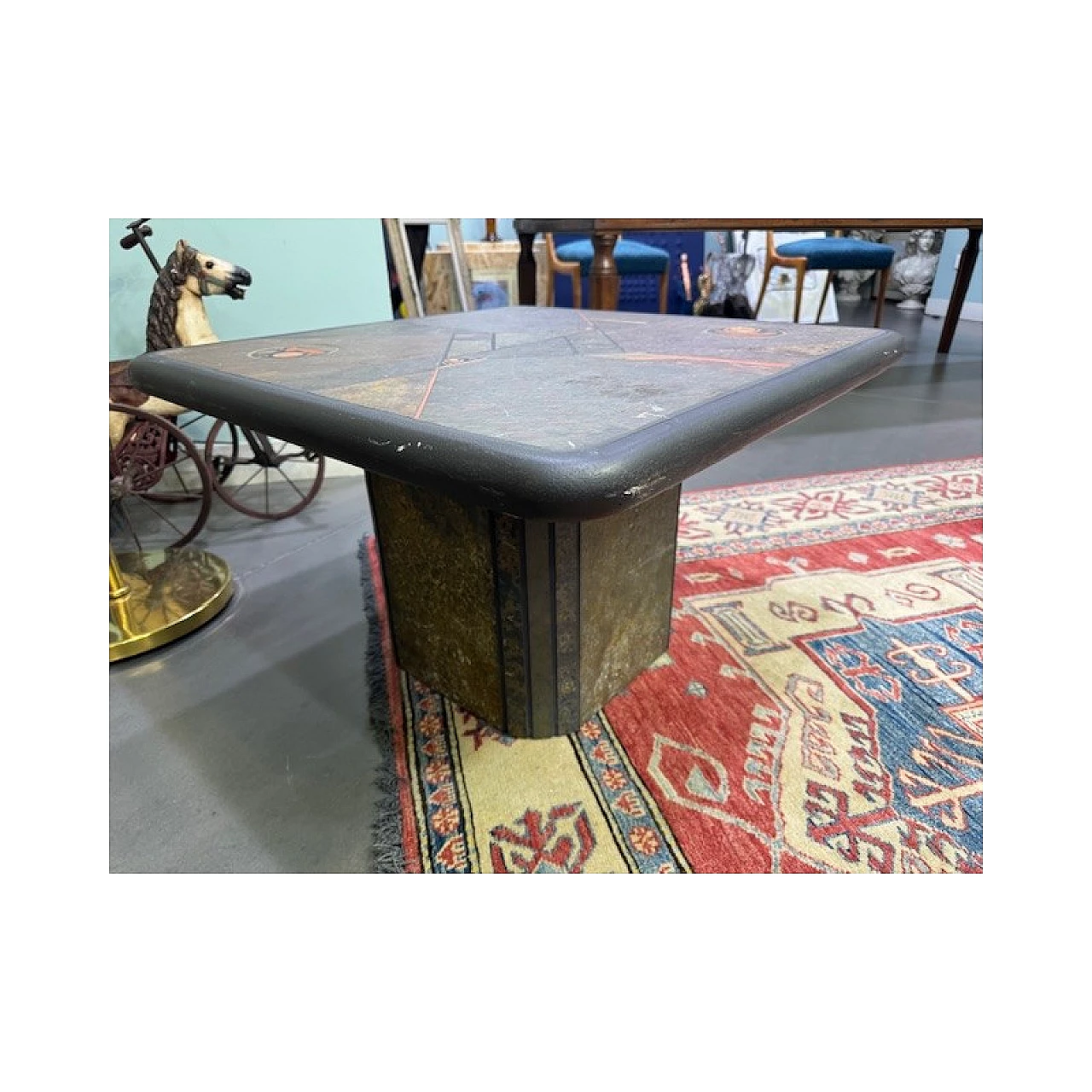 Brutalist stone coffee table by Paul Kingma, 1970s 7