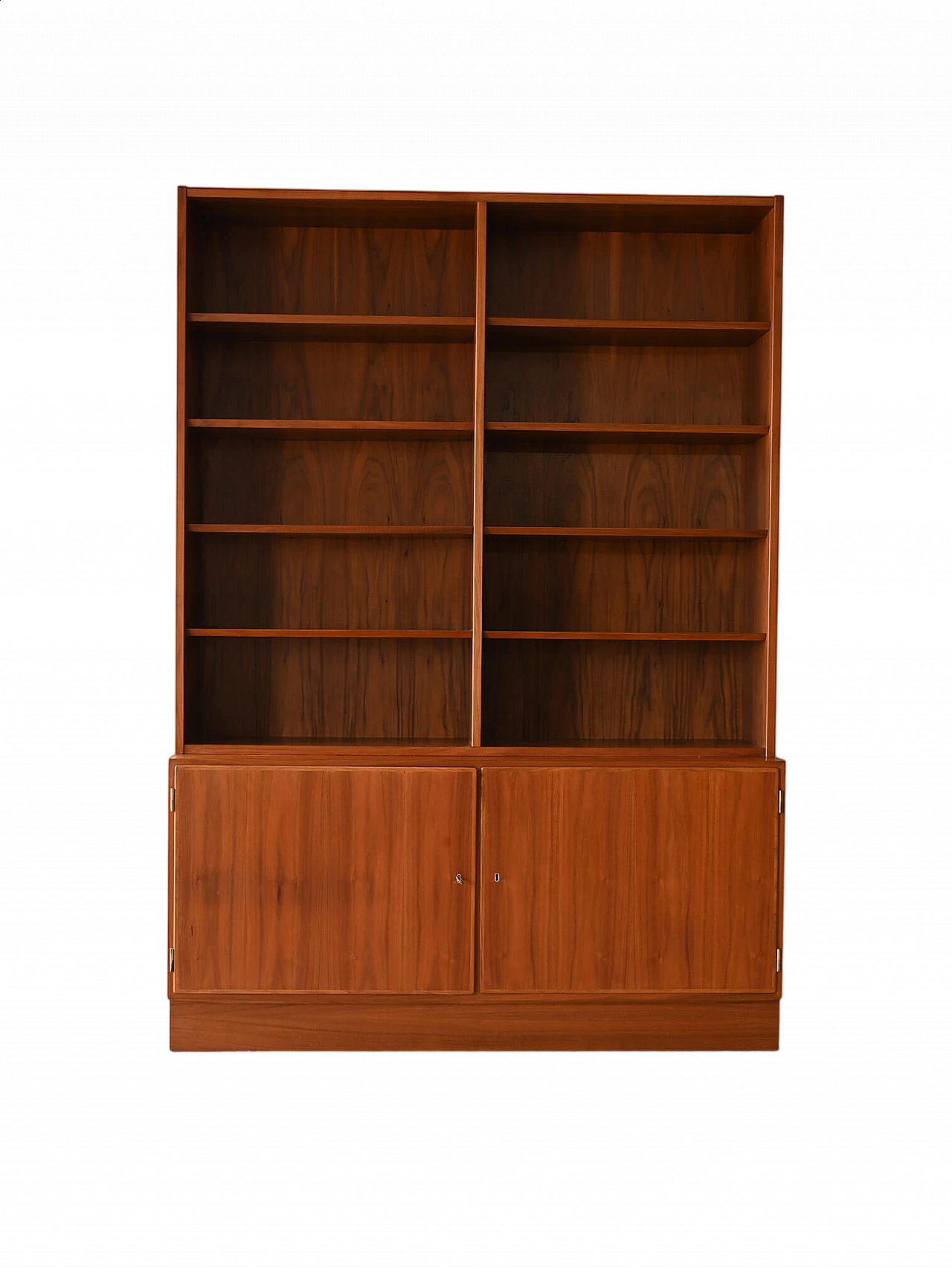 Libreria in teak con mobiletto, anni '70 11