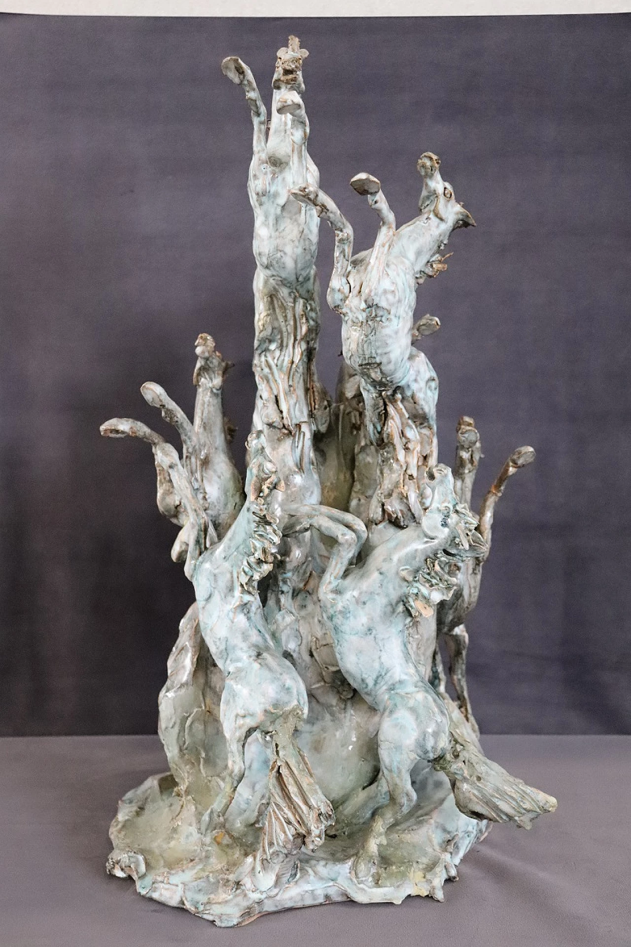 Carlo Morelli, Cavalli, scultura in ceramica, anni '70 2