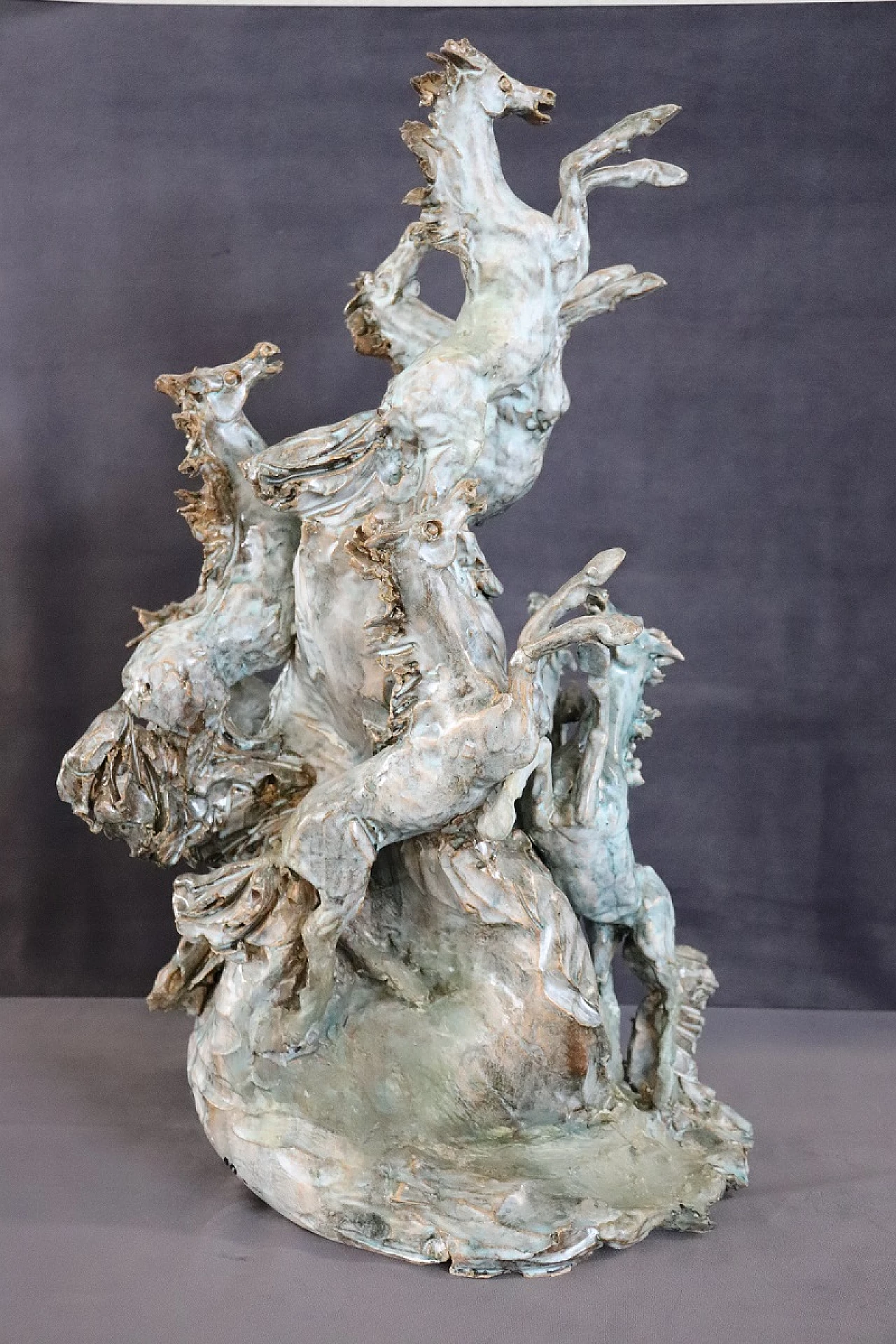Carlo Morelli, Horses, ceramic sculpture, 1970s 5