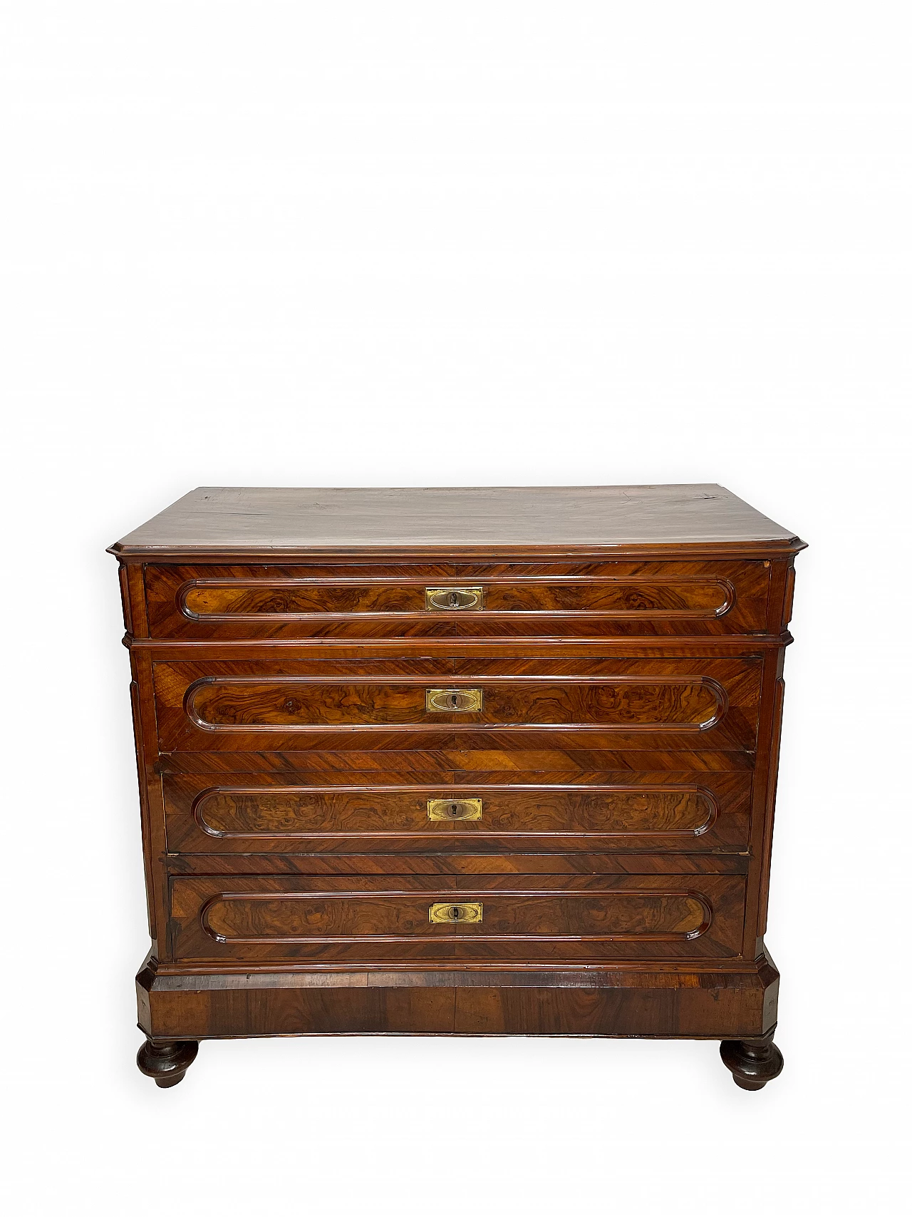 Chest of drawers with walnut burl decoration, late 19th century 2