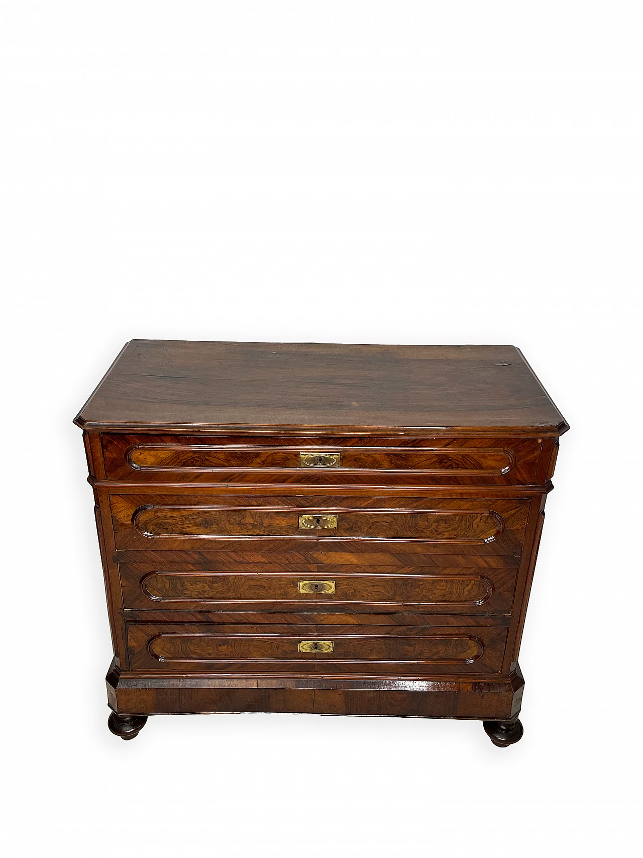 Chest of drawers with walnut burl decoration, late 19th century 3