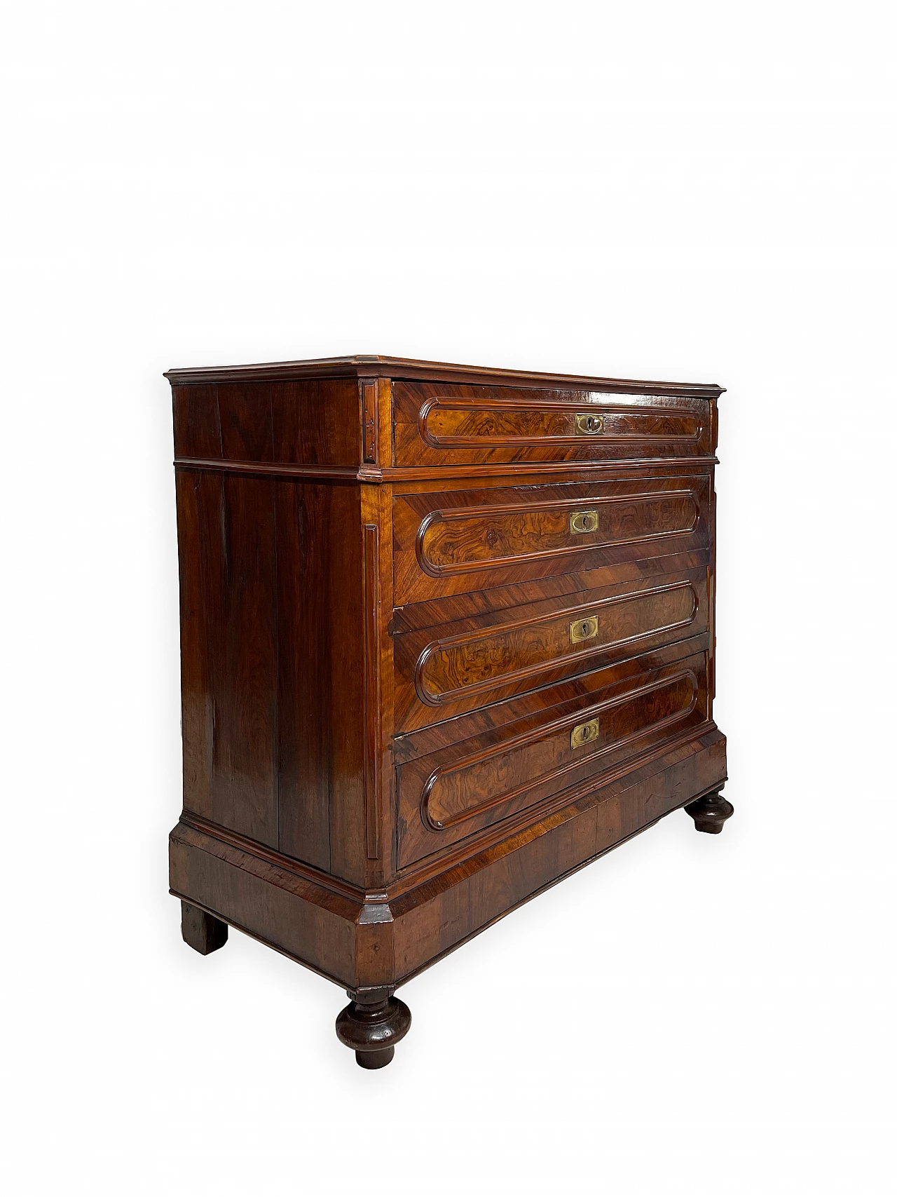 Chest of drawers with walnut burl decoration, late 19th century 10