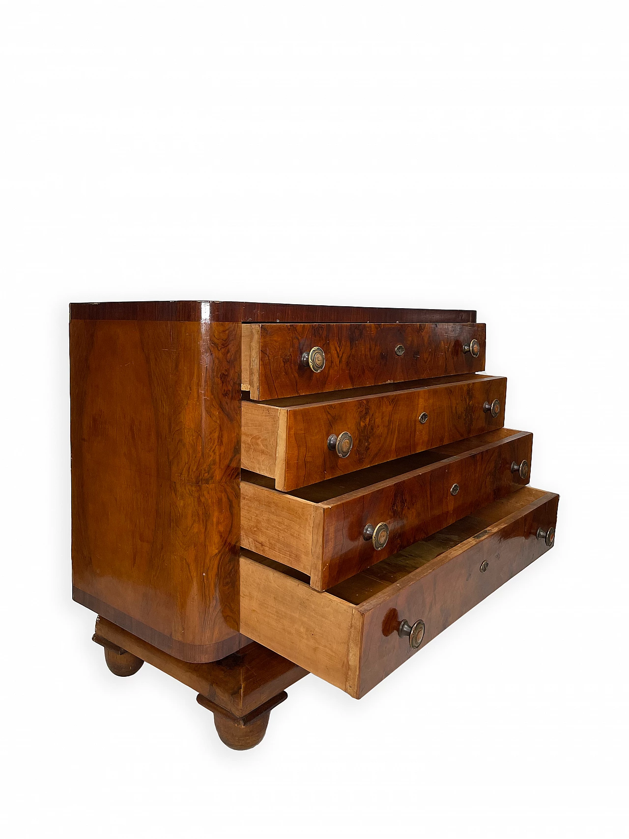Chest of drawers in burl walnut, 1930s 12