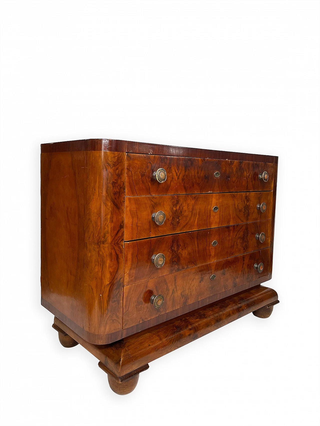 Chest of drawers in burl walnut, 1930s 16