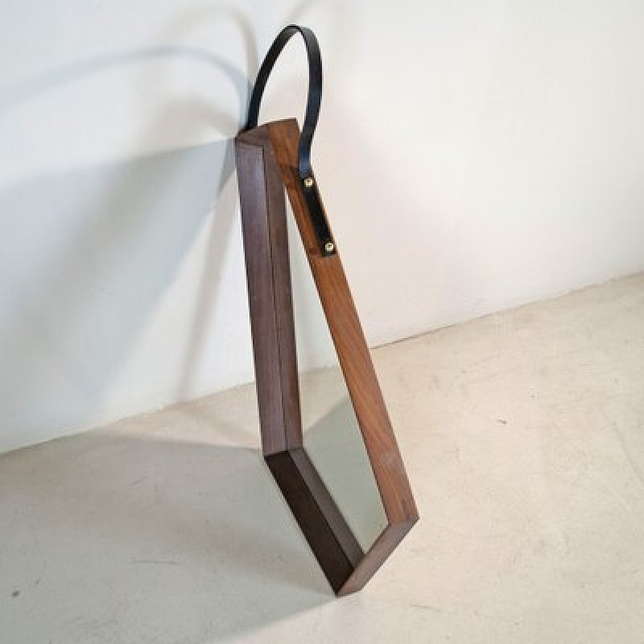 Pentagonal mirror with walnut frame, 1960s 3