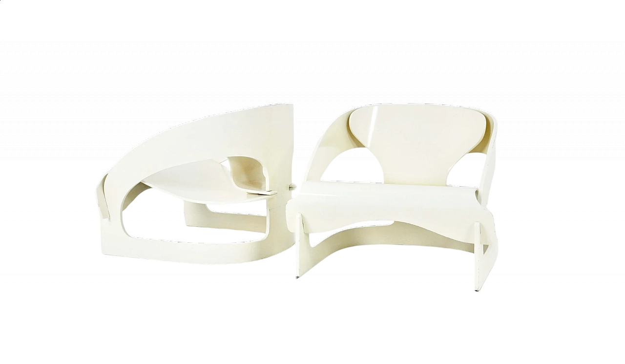 Pair of 4801 armchairs by Joe Colombo for Kartell, 1960s 11