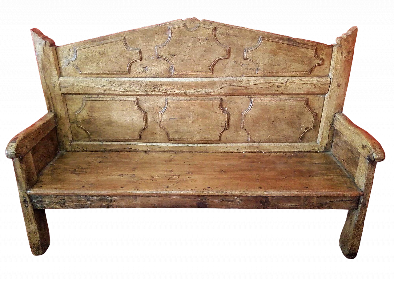 Three-seater oak bench, 17th century 11