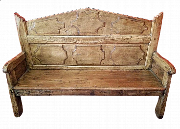 Three-seater oak bench, 17th century