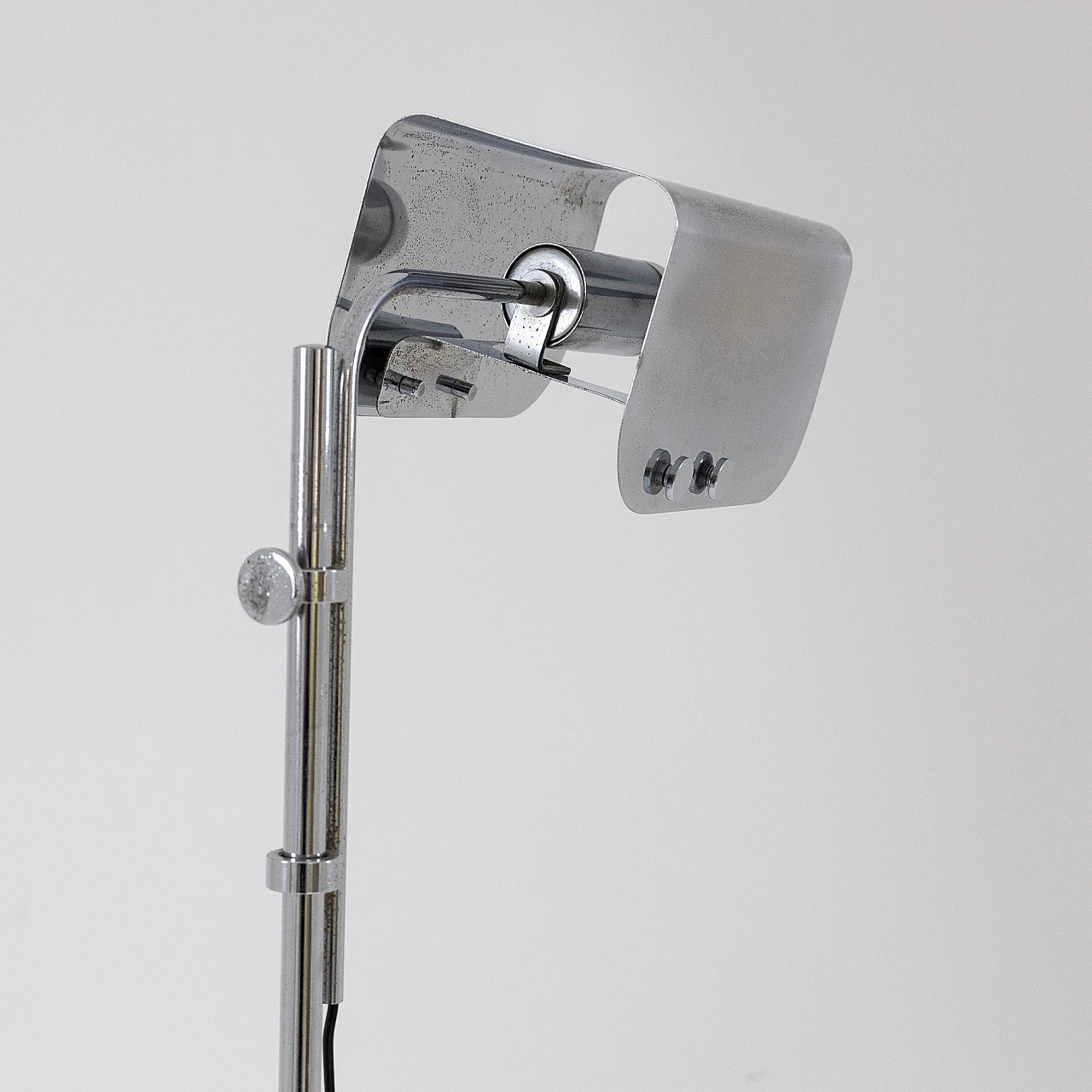 Chromed metal adjustable floor lamp, 1970s 4