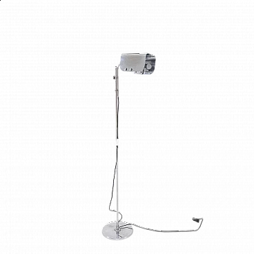 Chromed metal adjustable floor lamp, 1970s