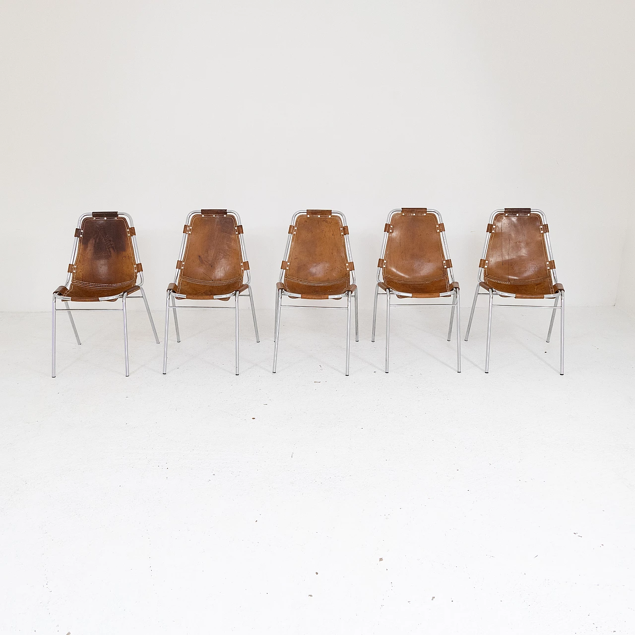 5 Les Arcs chairs by Charlotte Perriand, 1960s 1