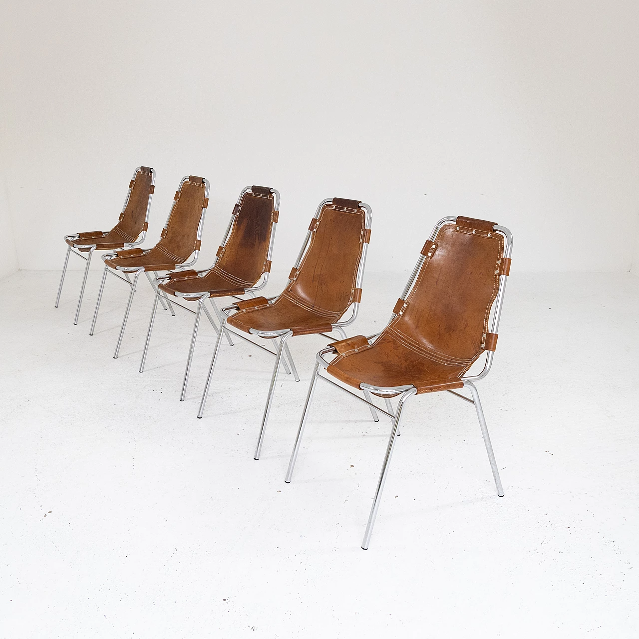 5 Les Arcs chairs by Charlotte Perriand, 1960s 13