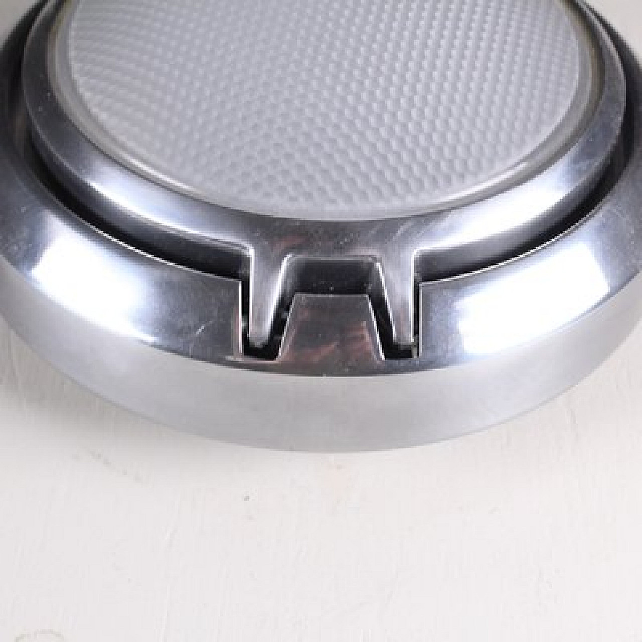 Round metal and glass wall light by Luce Plan, 1950s 5