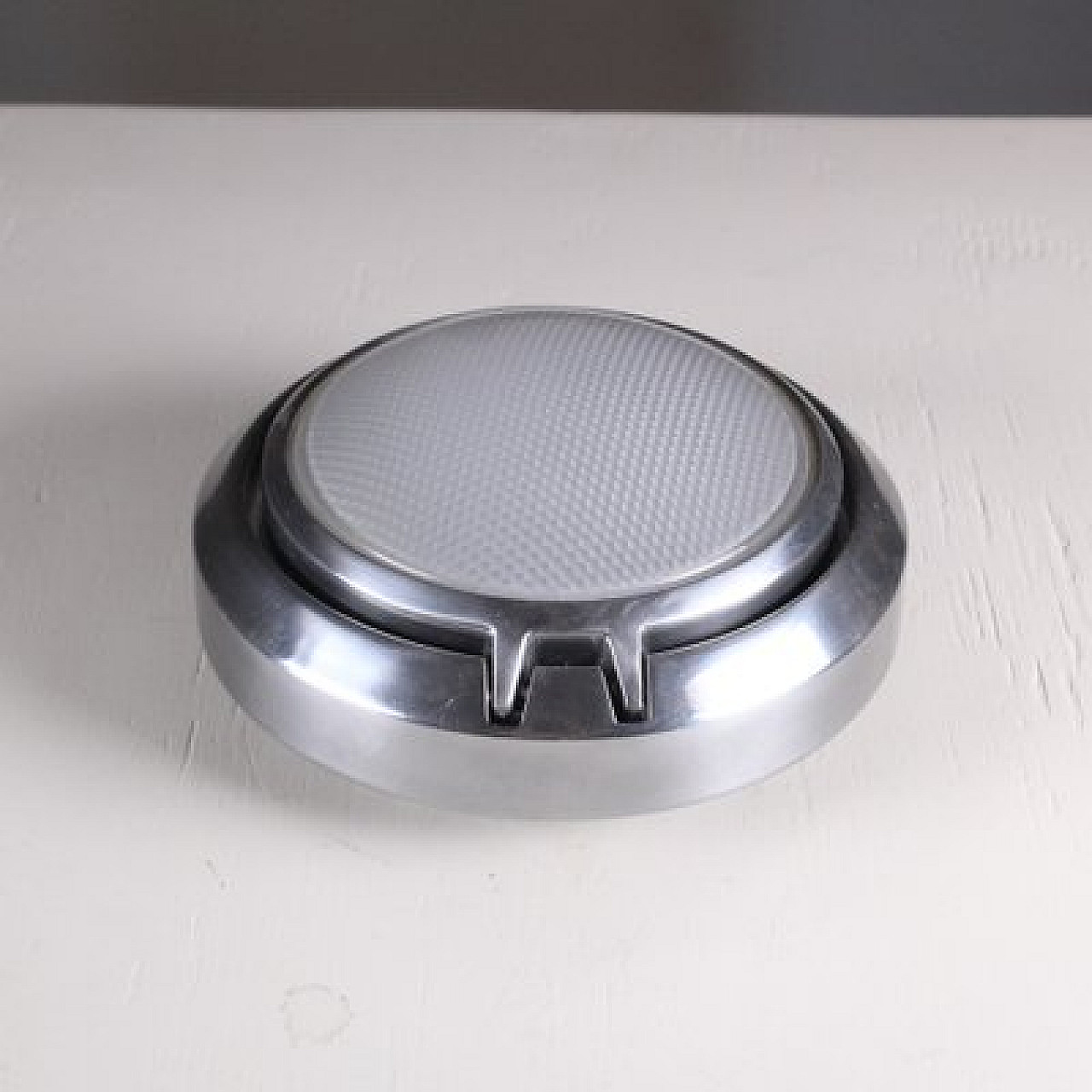 Round metal and glass wall light by Luce Plan, 1950s 7