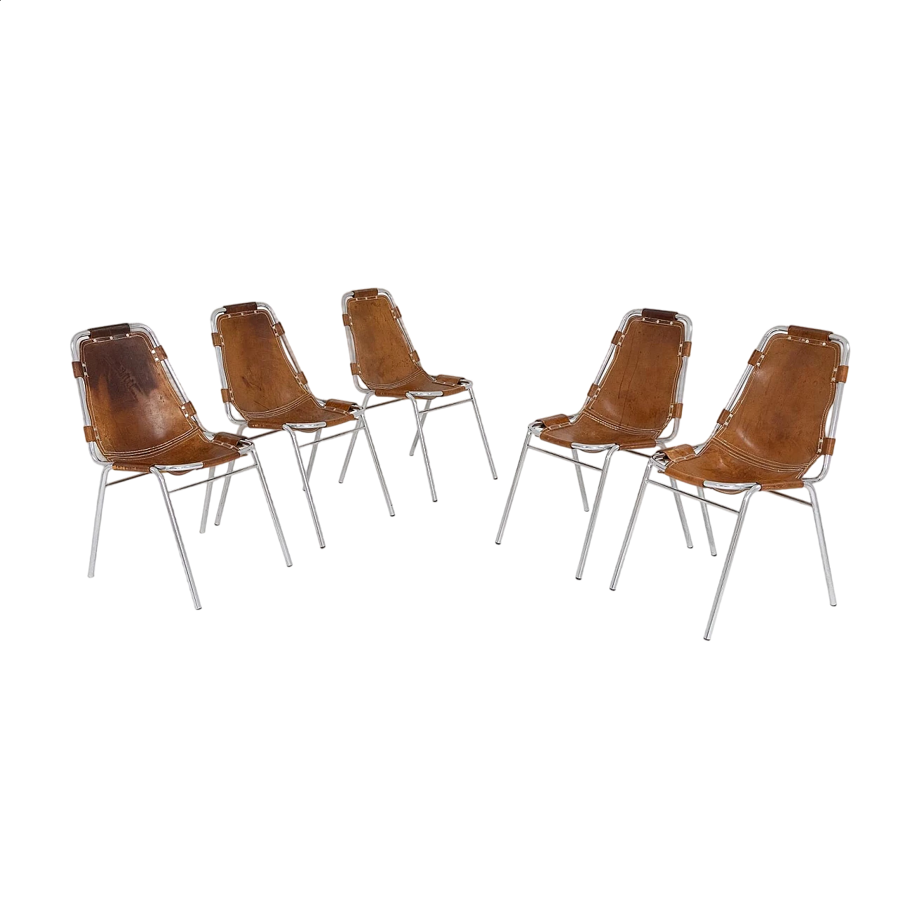 5 Les Arcs chairs by Charlotte Perriand, 1960s 18