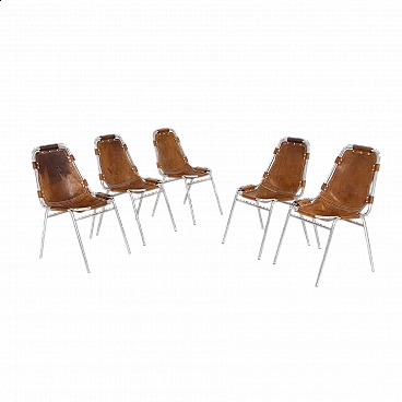 5 Les Arcs chairs by Charlotte Perriand, 1960s