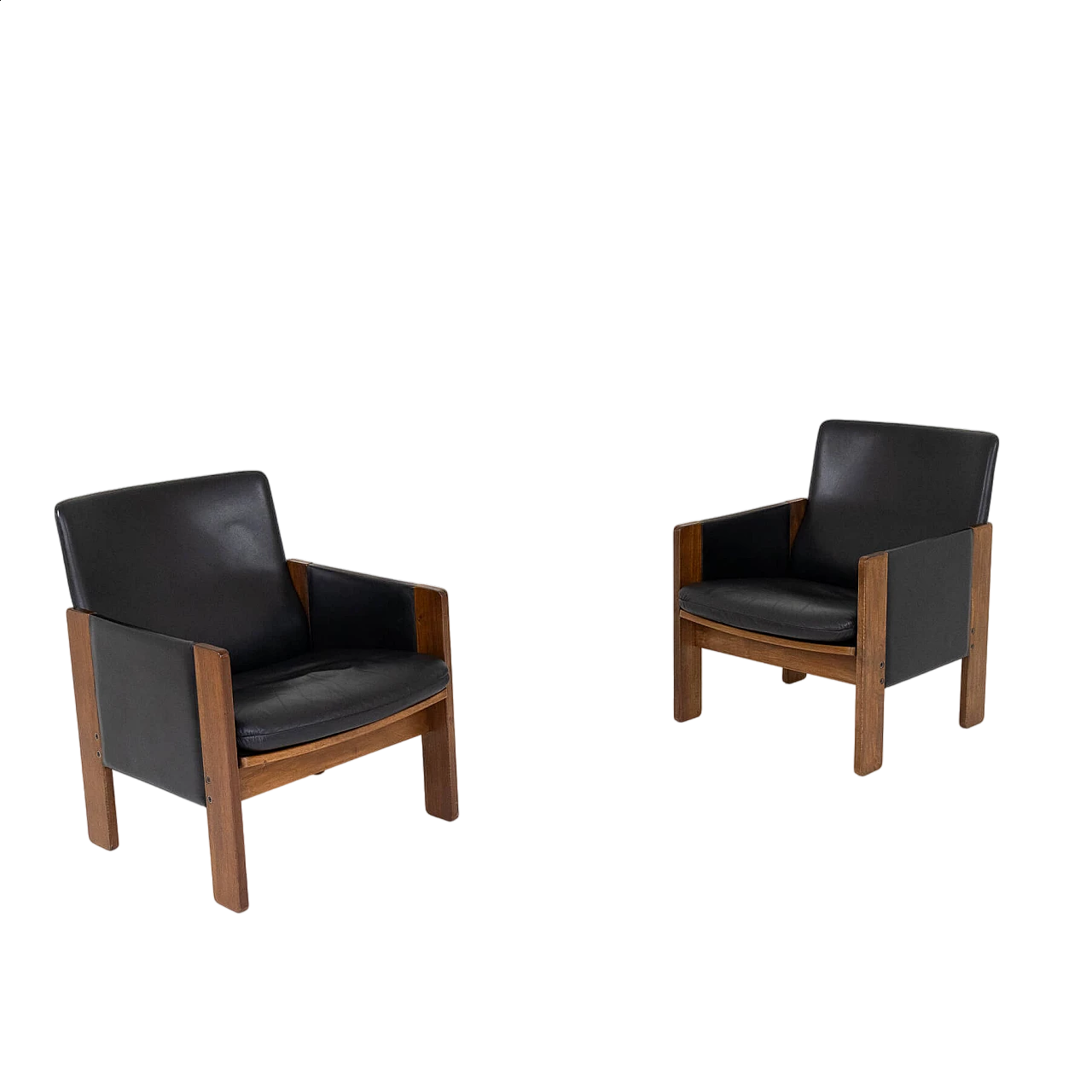 Coppia di poltrone 917 di Tobia e Afra Scarpa per Cassina, anni '60 8