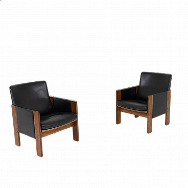 Pair of 917 armchairs by Tobia and Afra Scarpa for Cassina, 1960s