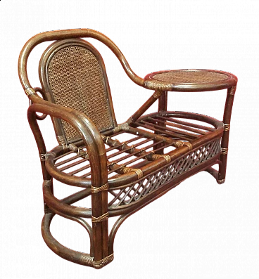 Divano per bambini in bambù curvato con tavolino incorporato