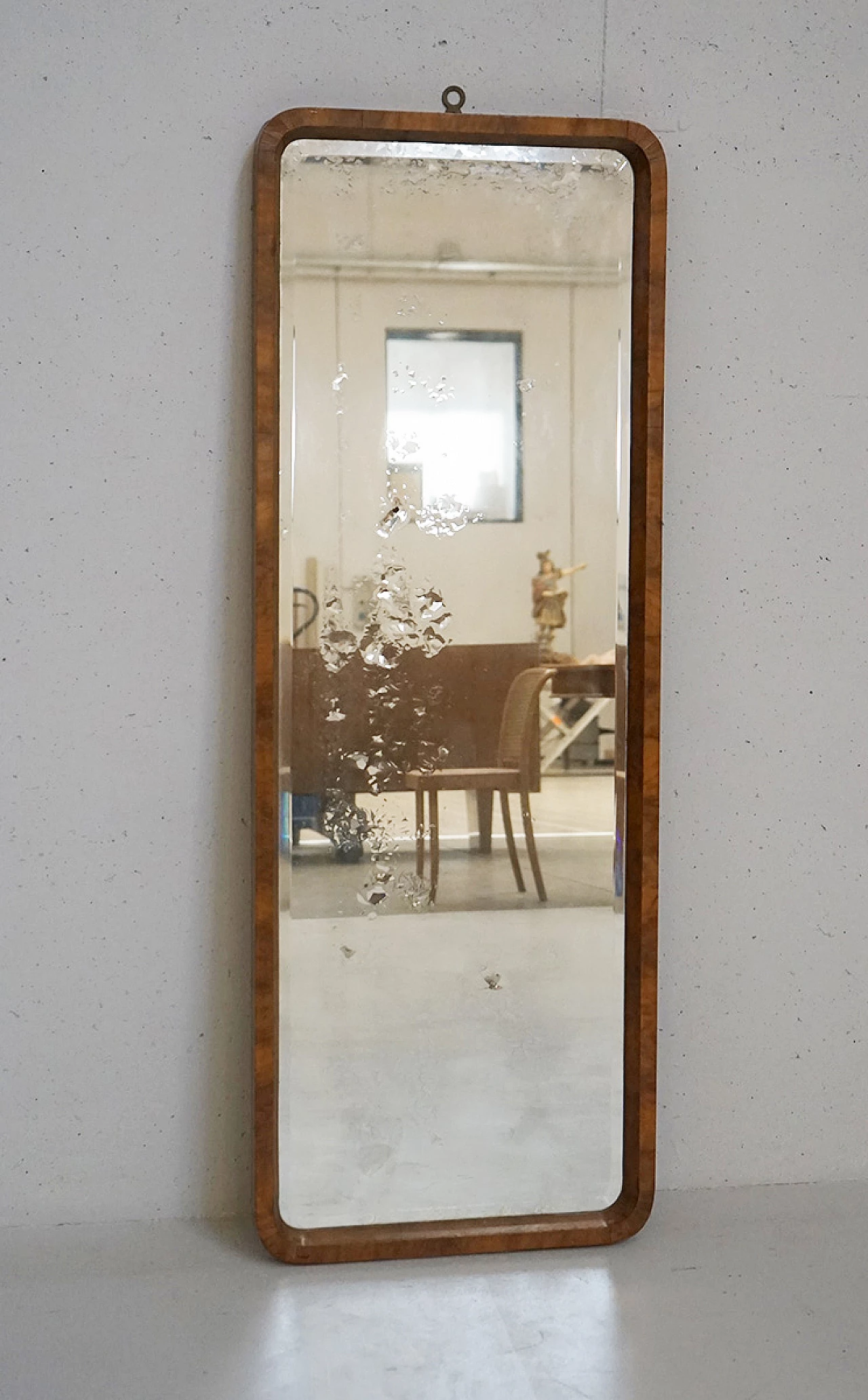 Specchiera in cartella di radica di noce, inizio '900 2