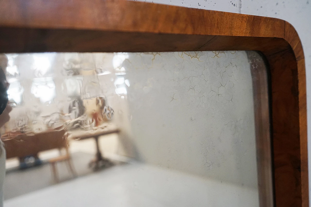 Specchiera in cartella di radica di noce, inizio '900 4