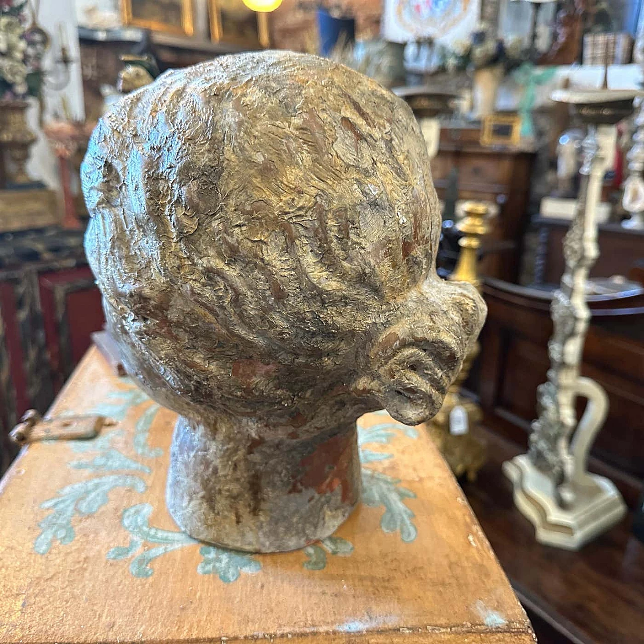 Sicilian terracotta woman's head, 1930s 2