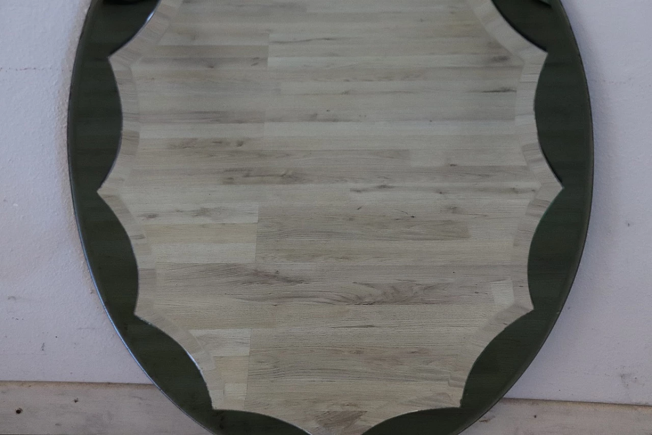 Specchiera da muro ovale, anni '60 3