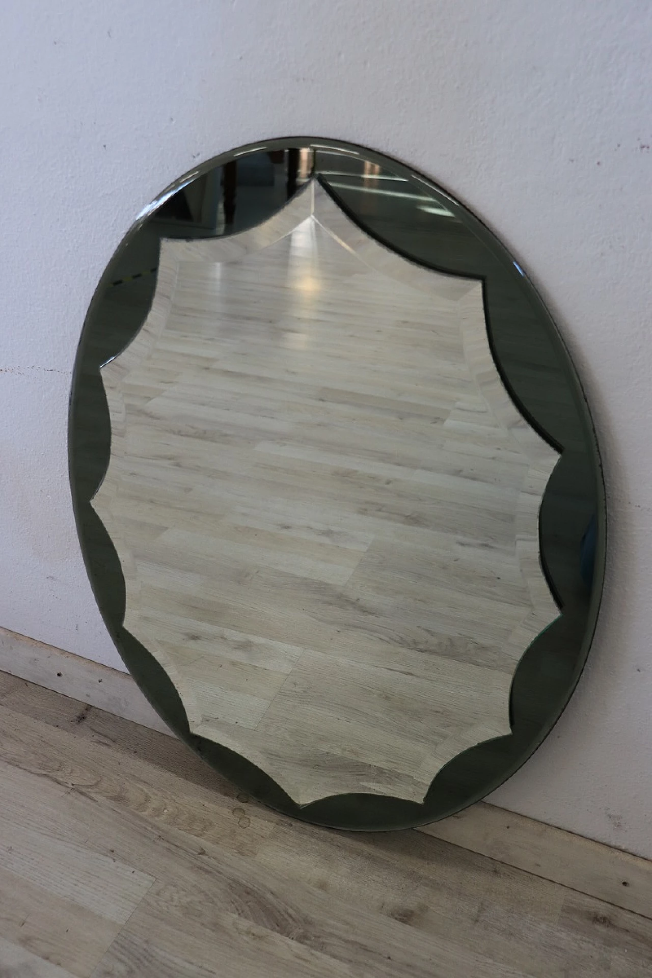 Oval wall mirror, 1960s 4