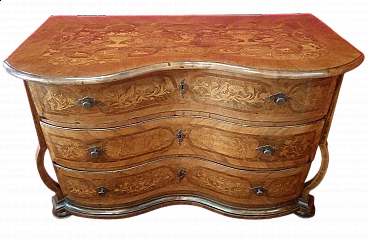 Swiss walnut dresser with inlays, first half of the 18th century