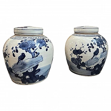 Pair of Chinese ceramic ginger jars, 1970s